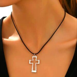 Silver Cross Pendant Necklace